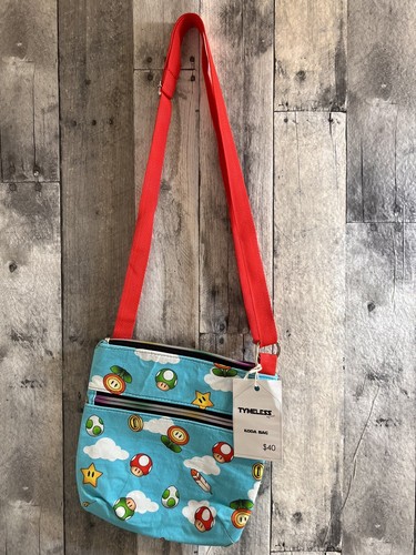 Nintendo SuperMario World Crossbody Purse Handmade Zipper Pouch Adjustable Strap