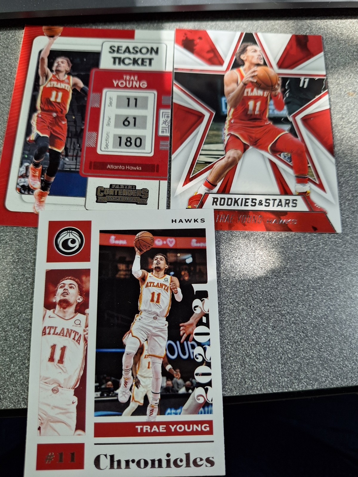 Trae Young 3 card LOT - #664 and #4 and #7  T450