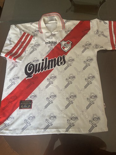 RIVER PLATE 1996-1997 Adidas ORIGINAL JERSEY Used Size L #9 Enzo