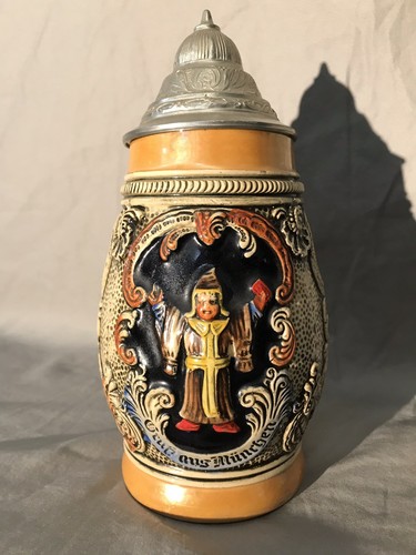 Vintage German Stein Egon Bay 8.25” Tall Lid