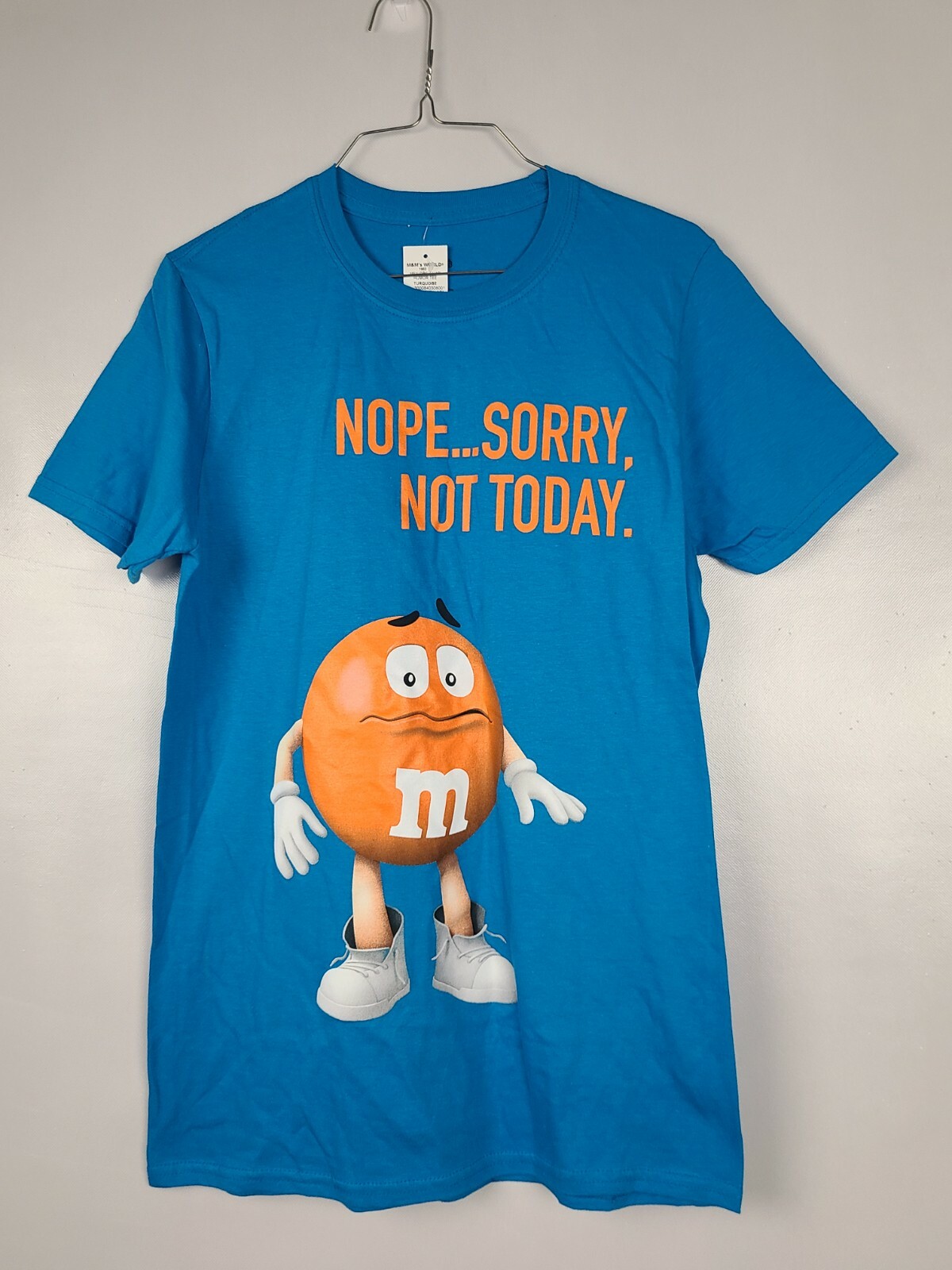 M&M's World Unisex T Shirt Size Small Blue Graphic Crew Neck