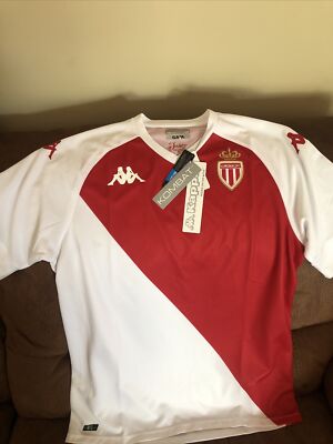 Kappa AS Monaco FC France Soccer Jersey NWT Size XL Mens