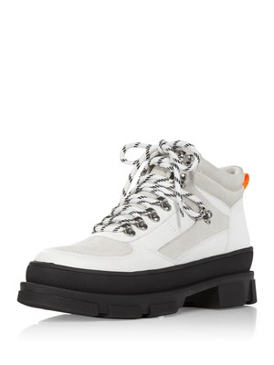 Походные ботинки AQUA Womens White на платформе 1-1/2, с круглым носком и блочным каблуком, 7,5 м