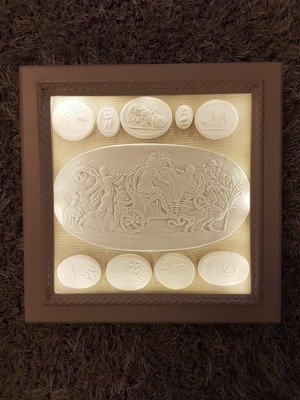10 Grand Tour Intaglios Display Case Lighted Box Frame Gems Medallions Seals New