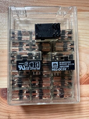 69pcs of (25)AROMAT HB2-DC5, (20)HB2E-DC24 Relays & (24)NEC EC2-12NJ 12V relays