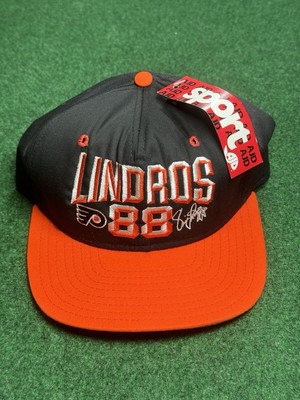 Vintage 90s Eric Lindros Philadelphia Flyers DEADSTOCK Adj NHL Snapback Cap Hat 