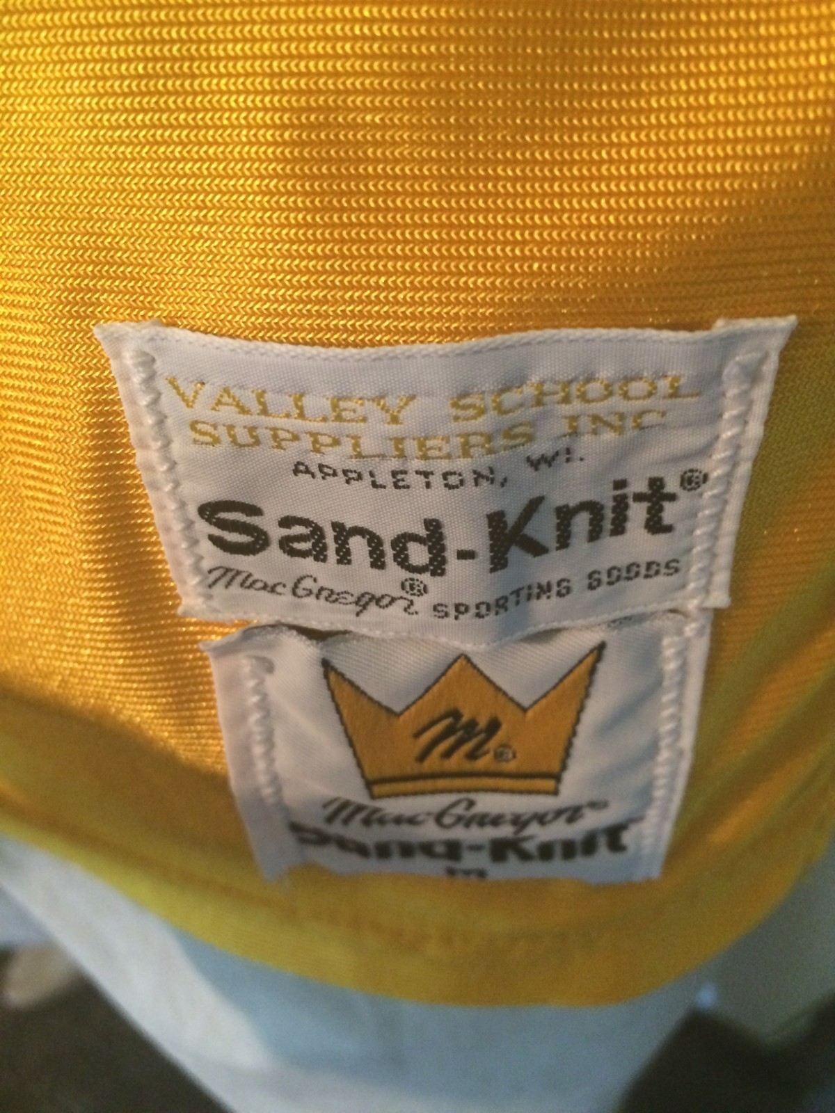 TRUE VTG 1960's-70's MACGREGOR SAND-KNIT 1/4 ZIP BASKETBALL WARM-UP JERSEY MED