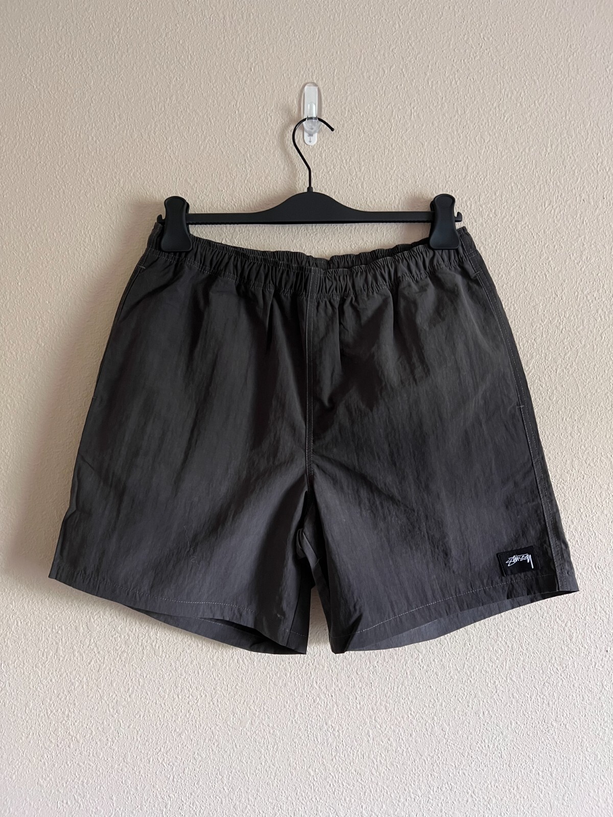 Stussy Wave Dye Nylon Shorts - Size Medium - Black - Brand Stussy Wave Dye Nylon Shorts - Size Medium - Black - Brand