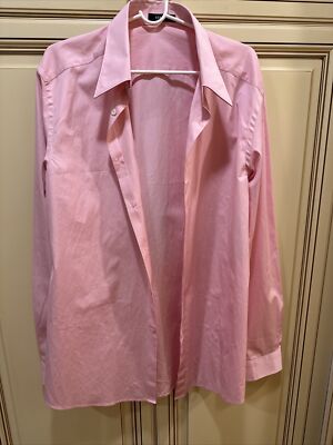 Gianni Versace men shirt long sleeve Pink Size 56 (xxl) Made In Italy