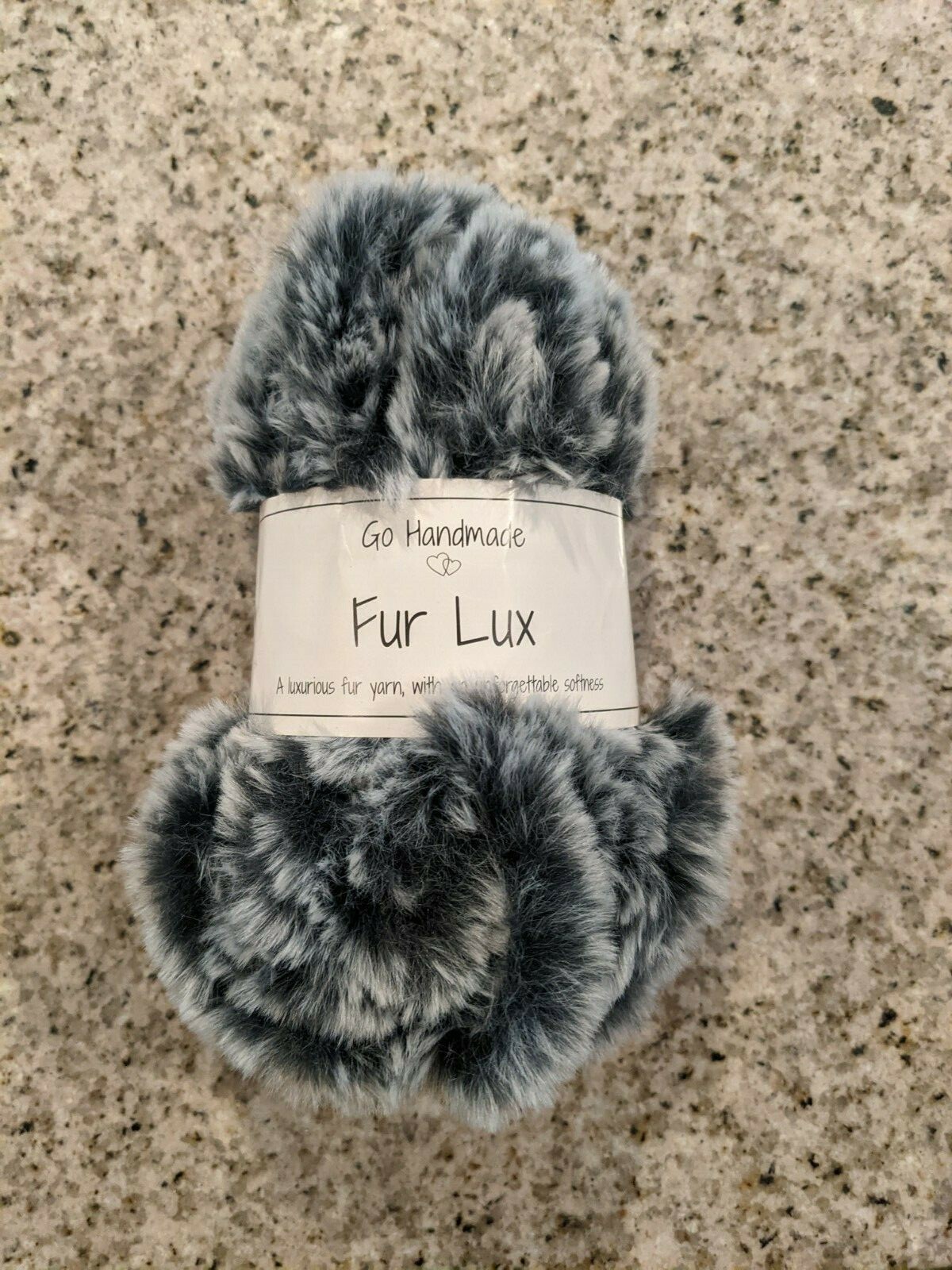 Go Handmade Fur Lux 50g Yarn grey tones soft fluffy 30 yards