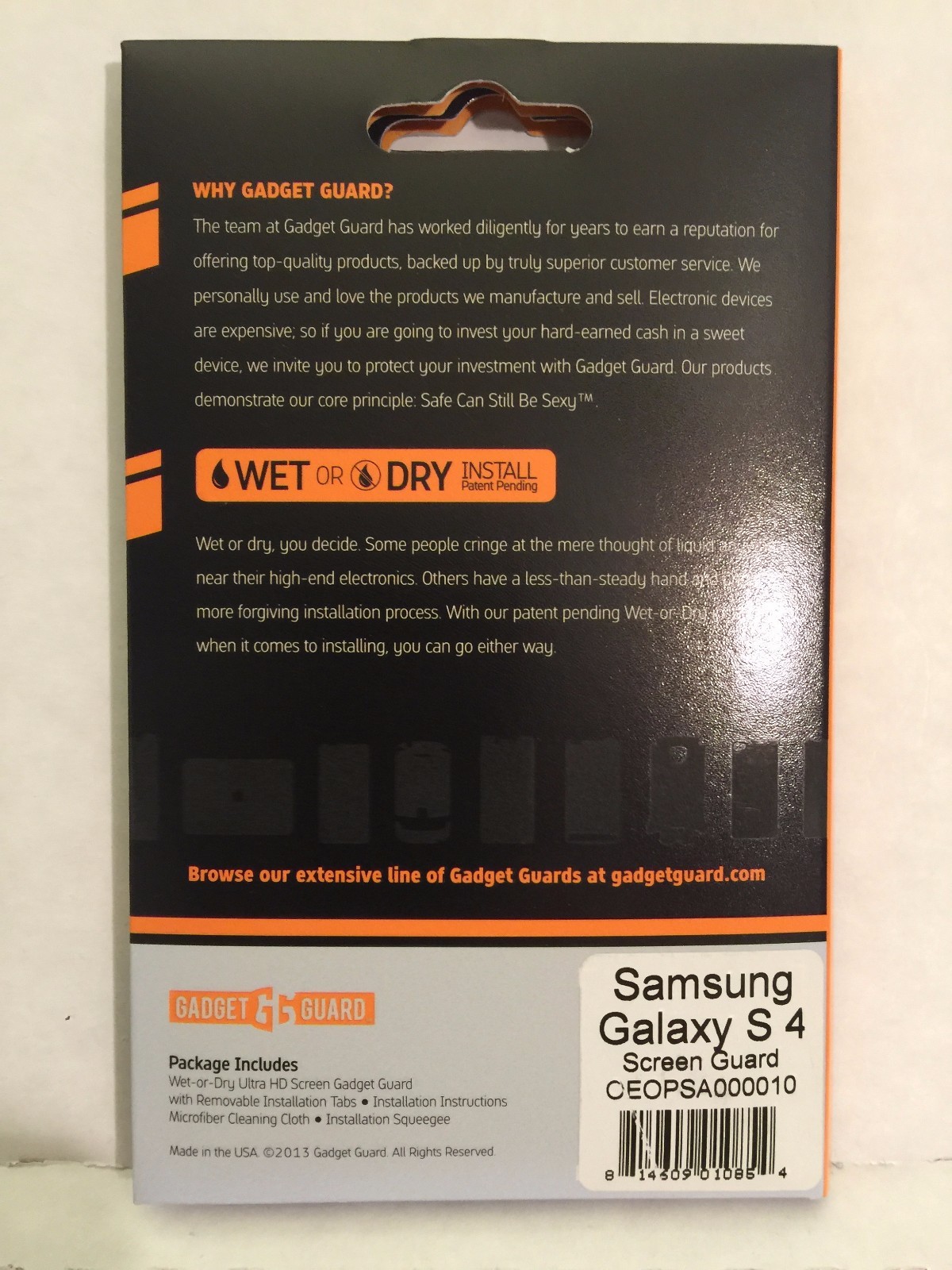 Gadget Guard GALAXYS4 Screen Protector for Samsung Galaxy S4