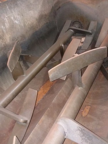 Large Steel Mixer Wither Drive And Paddles. It Was Used For Mixing Animal Feed.