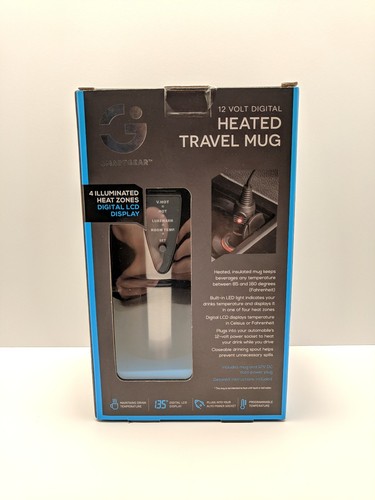 SmartGear 12V Programmable HEATED Stainless Steel TRAVEL MUG ~Digital LCD Screen