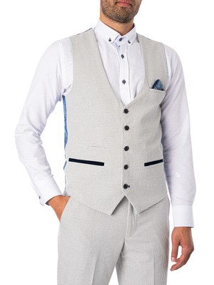 

Мужской однобортный жилет в клетку Marc Darcy Bromley, серый, Grey, BROMLEY-WAISTCOAT