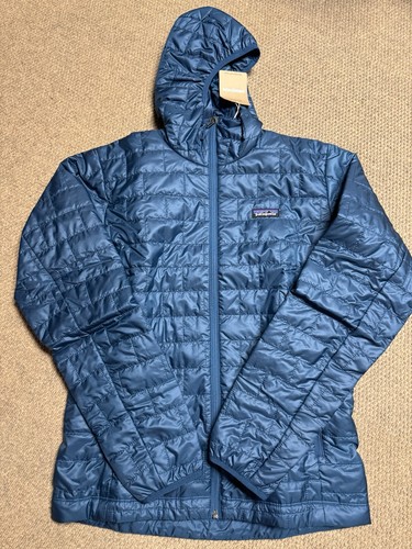 PATAGONIA ?PATAGONIA MEN’S NANO PUFF HOODY JACKET LAGOM BLUE WITH TAGS SIZE M