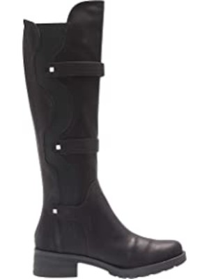 MOOTSIES TOOTSIES Womens Black Banded Treaded Dario Leather Riding Boot 6