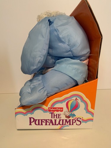 Rare Vintage Fisher-Price Puffalumps Blue Bunny Rabbit Plush NEW IN BOX Easter