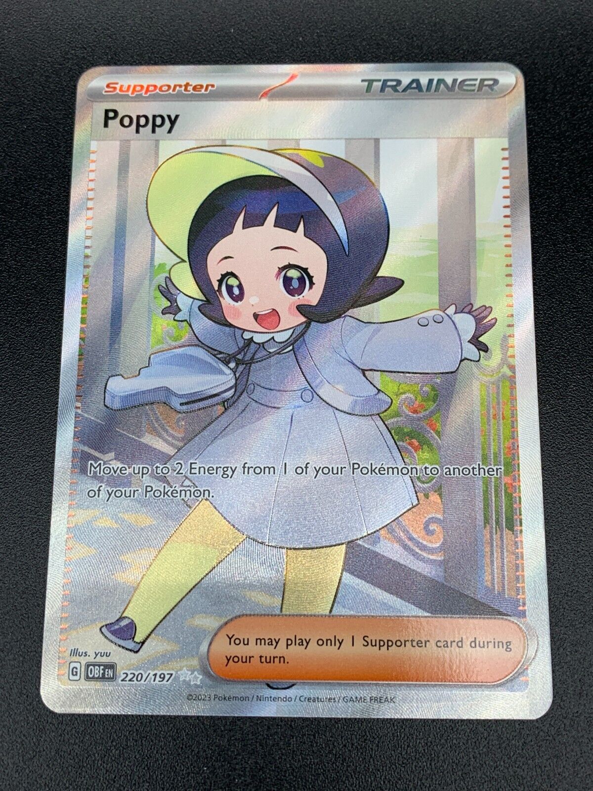 Poppy - 220/197 - Full Art Secret Rare Obsidian Flames Poppy - 220/197 - Full Art Secret Rare Obsidian Flames
