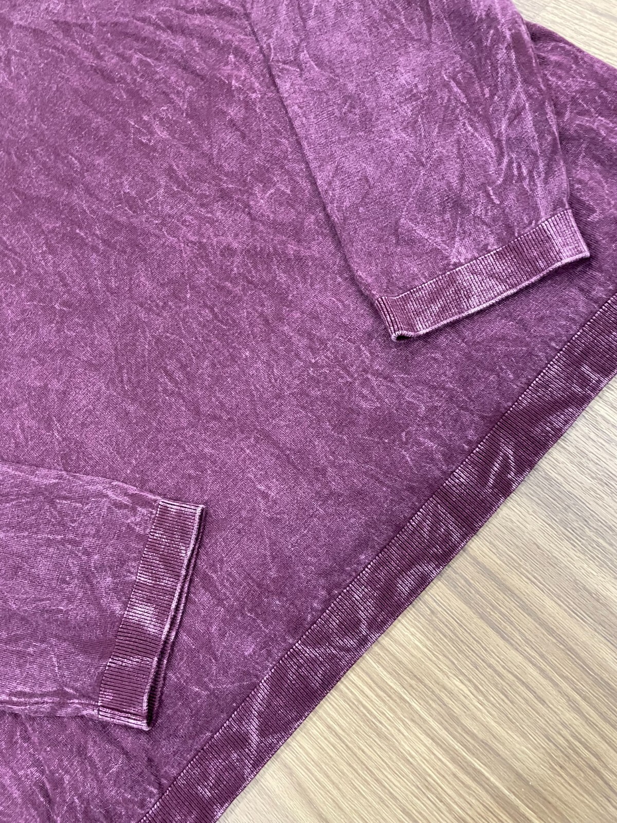 Pre-owned John Varvatos $298  Osborne Turtle Neck In Dark Plum Size: Medium In Purple