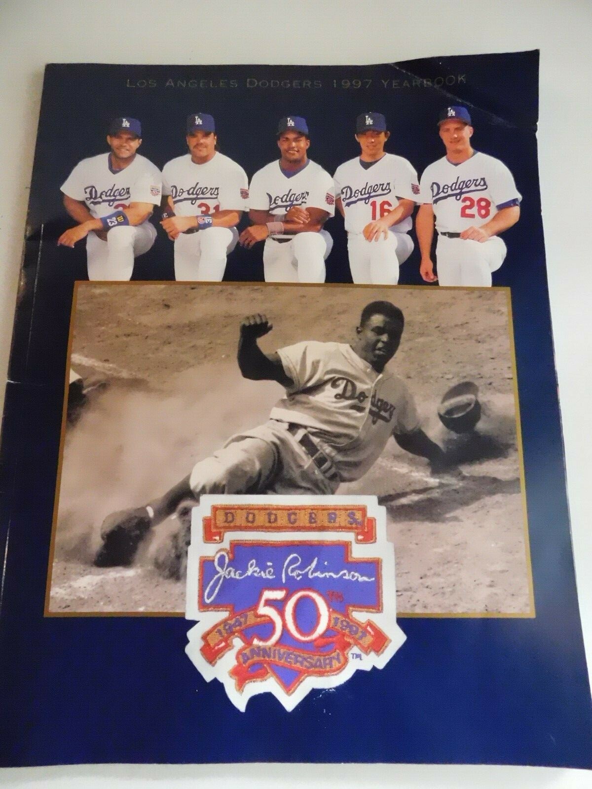 Dodgers 1997 Yearbook 50th Anniversary Jackie Robinson LAD