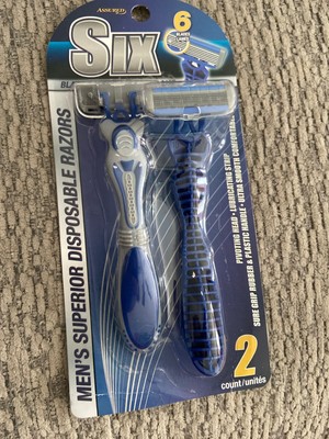 Assured Mens Disposable 6 Blade Razors 2 Razors