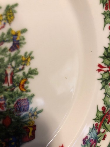 Christopher Radko Traditions HOLIDAY CELEBRATIONS Christmas Salad Plate 8.25”