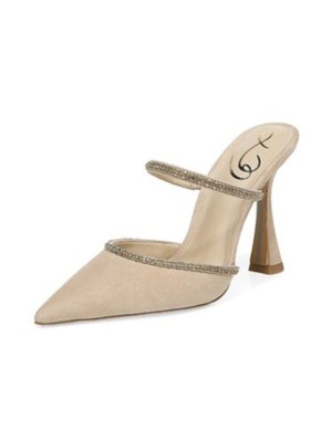 

SAM EDELMAN Женские кожаные туфли-лодочки без шнуровки Anita с бежевым ремешком, 6,5 м, Бежевый, ANITA