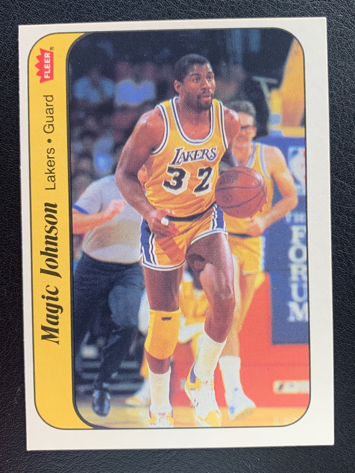1986 Fleer Basketball Sticker #7 Magic Johnson #1