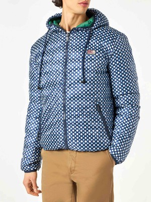 Pre-owned Mc2 Saint Barth Man Double Face Green Down Jacket