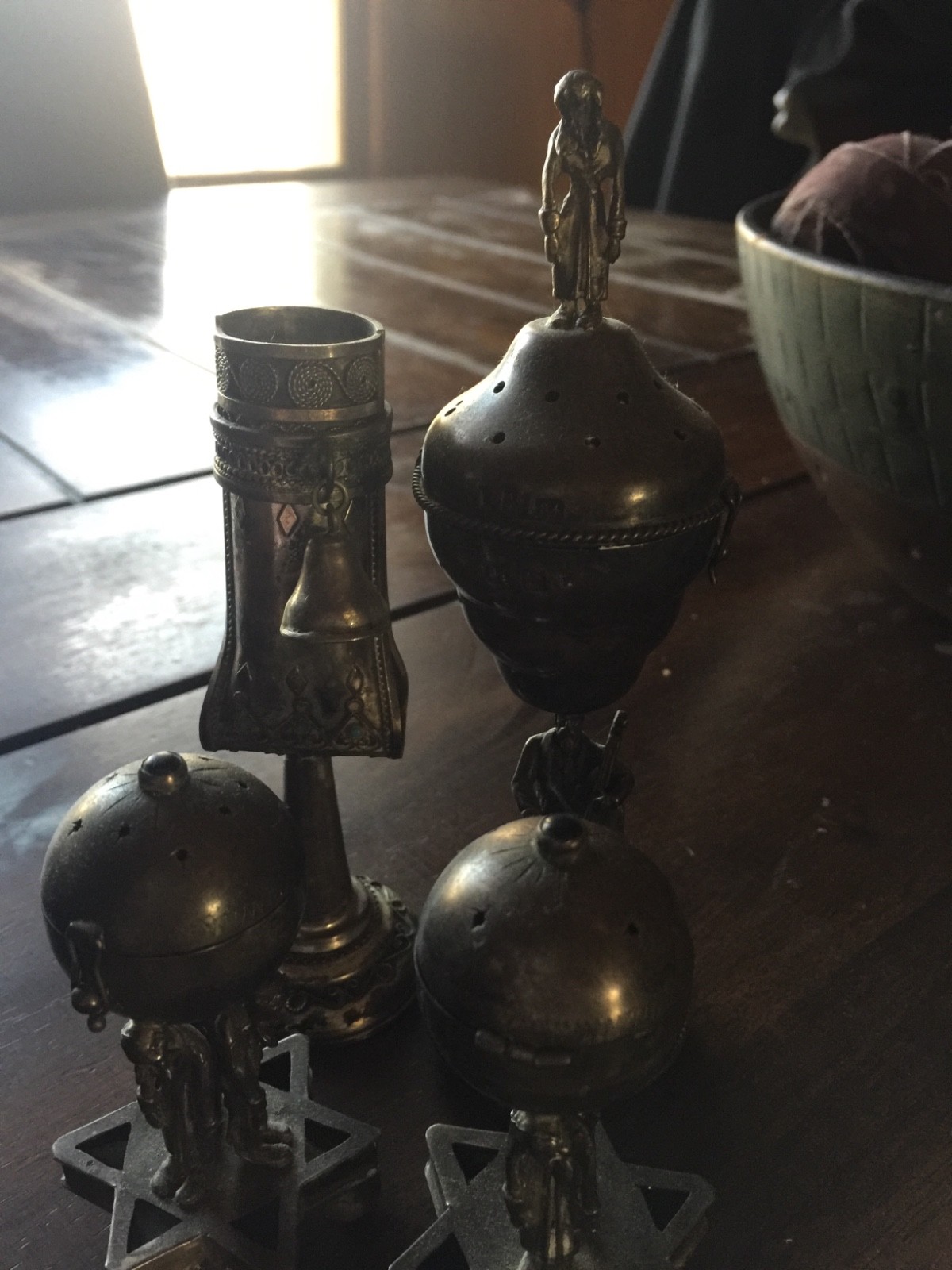 sterling Silver shabbet spice box salt epper havdalah