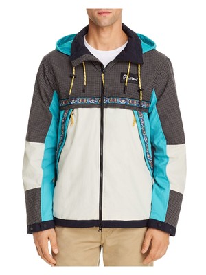 

PENFIELD Мужская синяя куртка на молнии с цветными блоками, Синий, PFM112817120