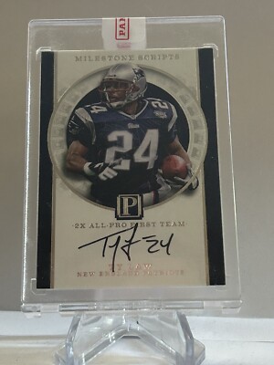 2017 Panini Pantheon Milestone Scripts Ty Law Auto /25 New England Patriots