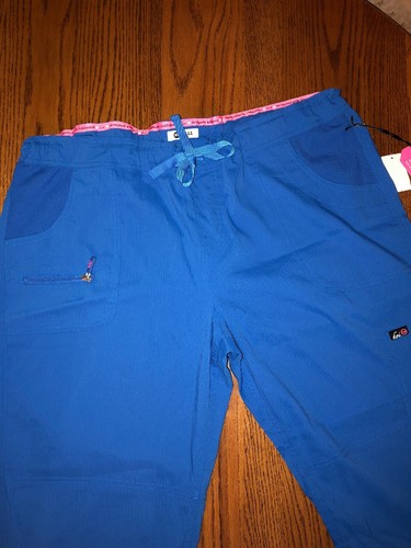 New XL Royal Blue KOI Lite Womens Scrub Set Hemmed To 29” Inseam.See Description