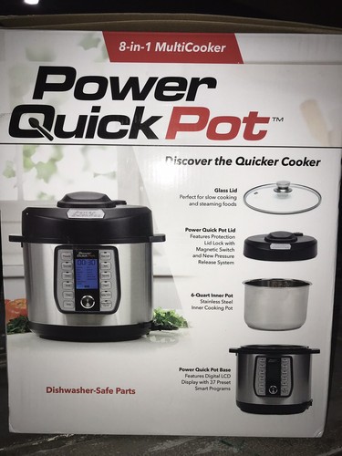 Power Quick Pot 6 Quart 1200W Pressure Cooker As Seen On TV