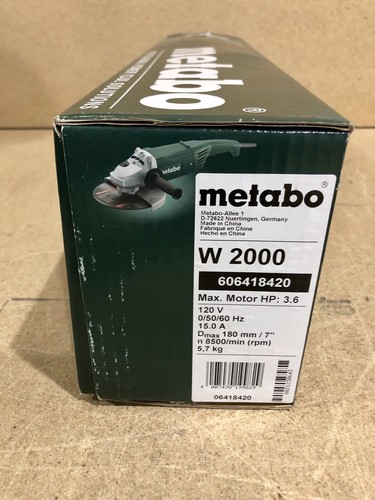 Metabo W2000 7 in. 15.0 A Angle Grinder 606418420