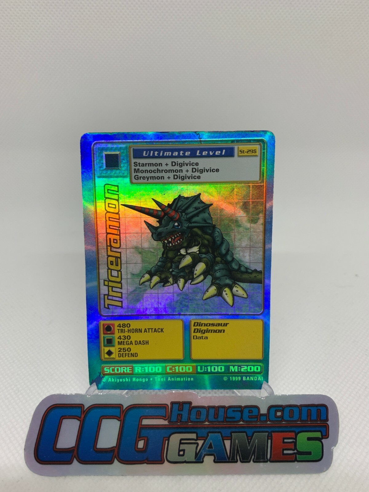 Triceramon St-29S - Digimon Trading Card Game Holo Foil