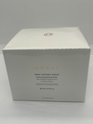 Monat Berry Refined Scrub Perfecting Exfoliator Mask 2.9 oz 87 ml New, Sealed