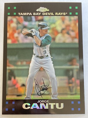 2007 Topps Chrome Baseball Refractor #168 Jorge Cantu Tampa Bay Rays MLB Card