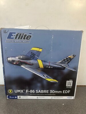 E-flite RC Airplane UMX F-86 Sabre 30mm EDF BNF Basic EFLU7050