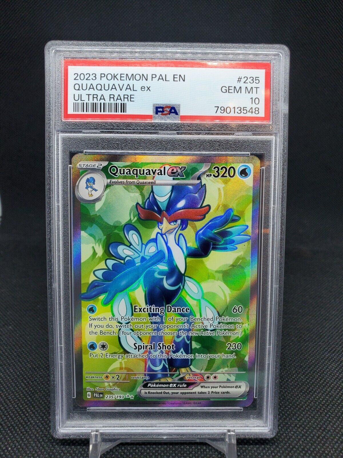 2023 Quaquaval ex 235/193 Paldea Evolved Ultra Rare PSA 10 2023 Quaquaval ex 235/193 Paldea Evolved Ultra Rare PSA 10