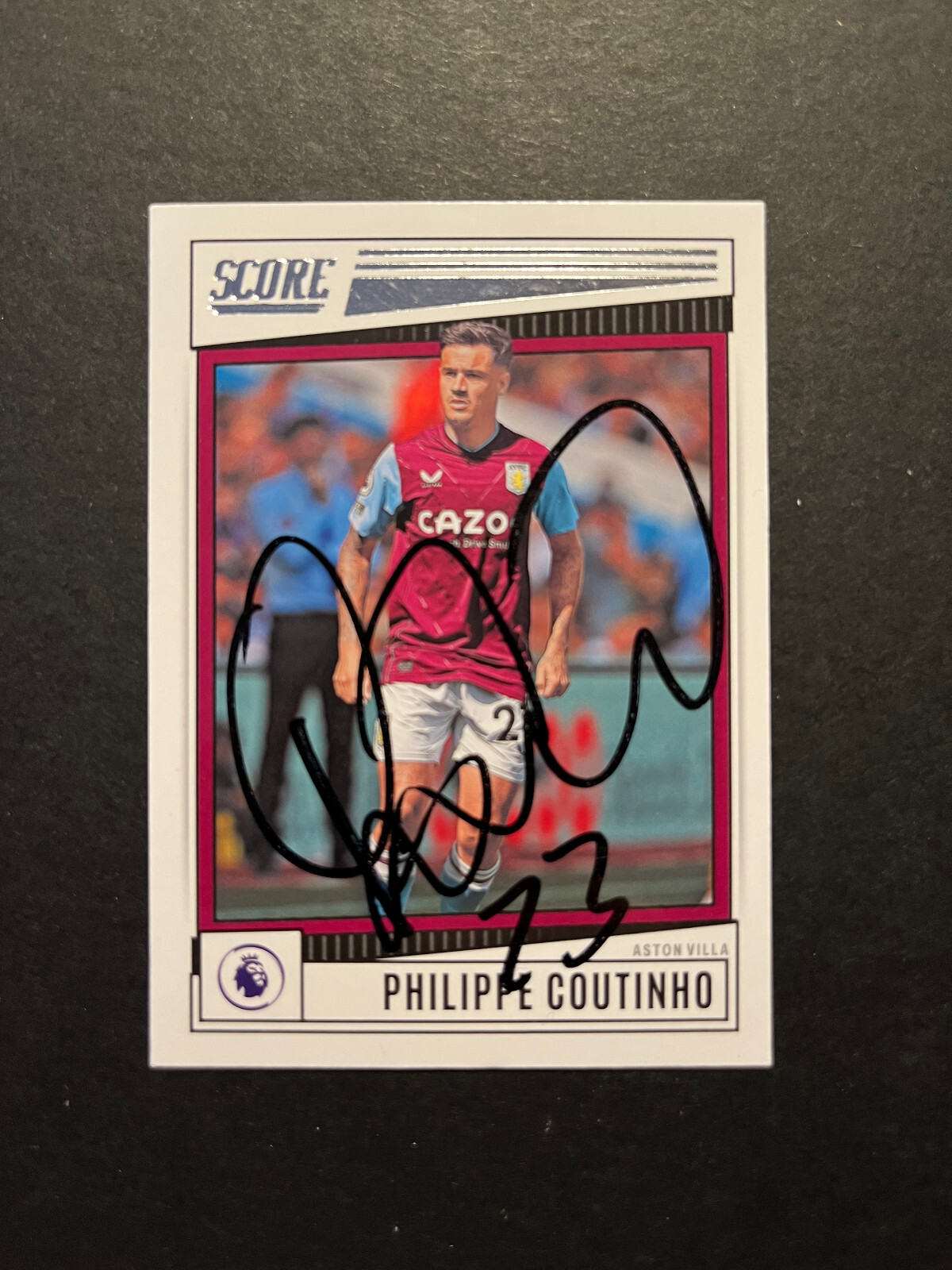 Hand signed football trading card PHILIPPE COUTINHO, ASTON