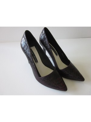 Женские туфли-лодочки ALICE+OLIVIA Bordeaux Purple Snake Dina Stiletto без шнуровки 36,5