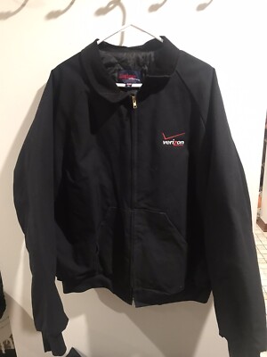 KING LOUIE  Made In USA VERIZON WIRELESS CANVAS WORK JACKET ZIP-UP CORDUROY XL