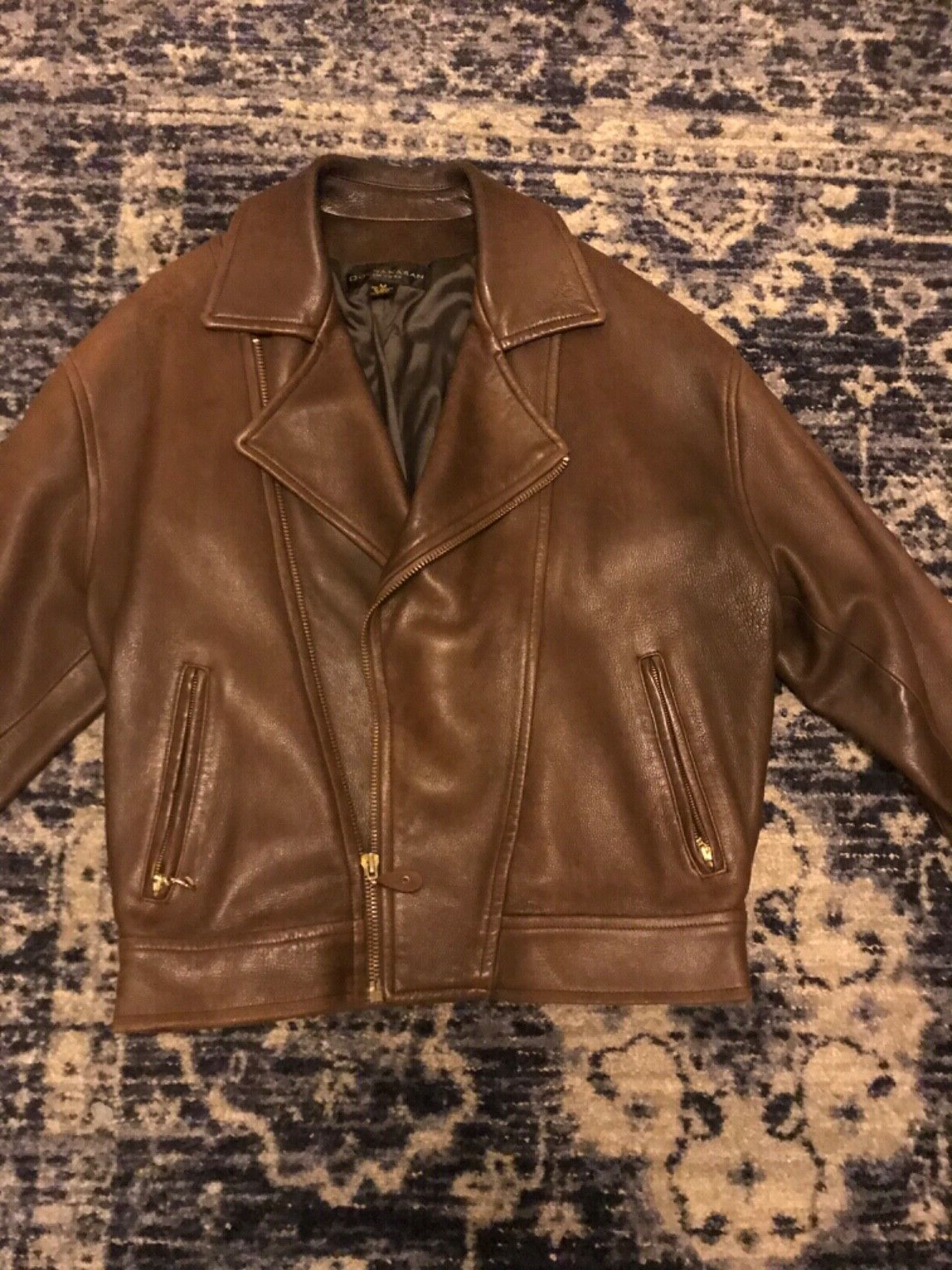 Donna Karan Black Label Brown Motorcycle Jacket Medium | eBay