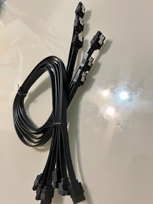 LOT 6X SATA 3.0 Cable SATA3 III 6GB/s INTERNAL SSD SATA Drive CABLE WITH LATCHES