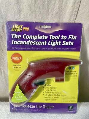 Light Keeper Pro Incandescent Light Set Repair Tool Christmas W/Volt Detector