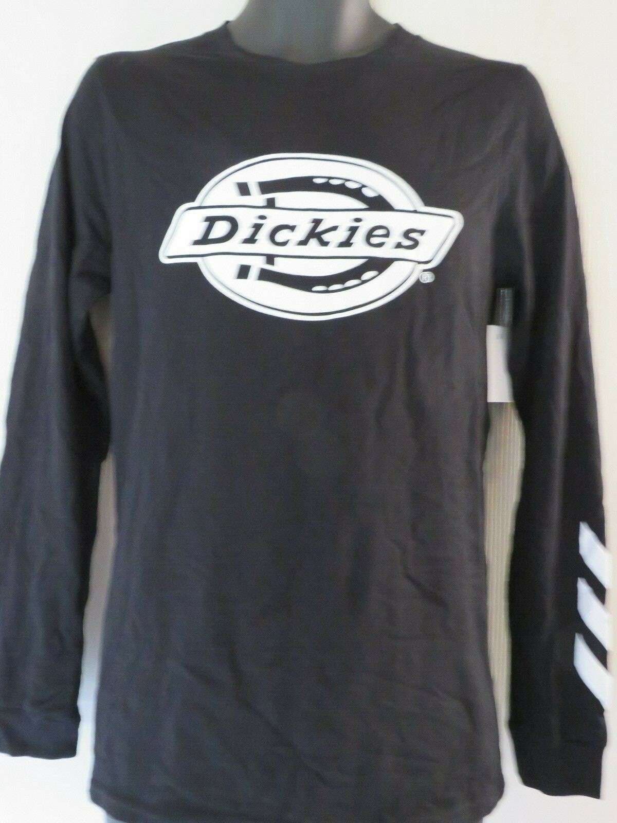 Dickies Long Sleeve Black T Shirt Big Logo Size Adult Small