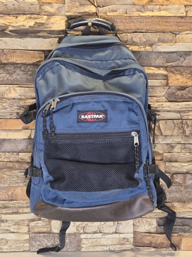 【USA製】Eastpak Backpack Leather Bottom Vintage Marty McFly Eastpak Leather Bottom Backpack Made In