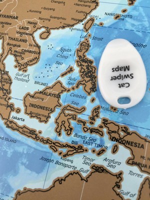 Scratch off travel map of the world - Easy to scratch off world tra... BRAND NEW