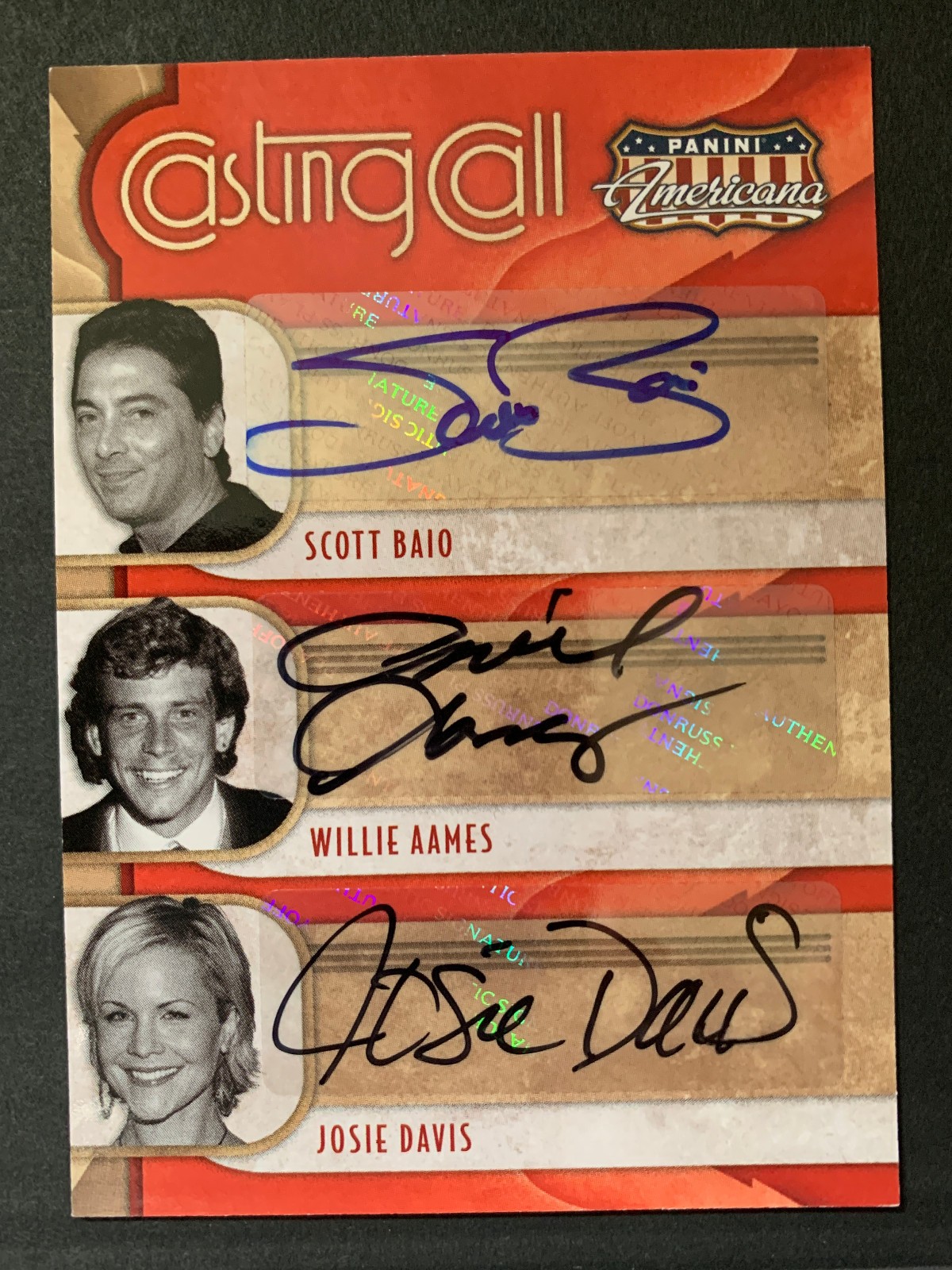 2011 Donruss Americana Charles in Charge Scott Baio Willie Aames Davis /10 Auto